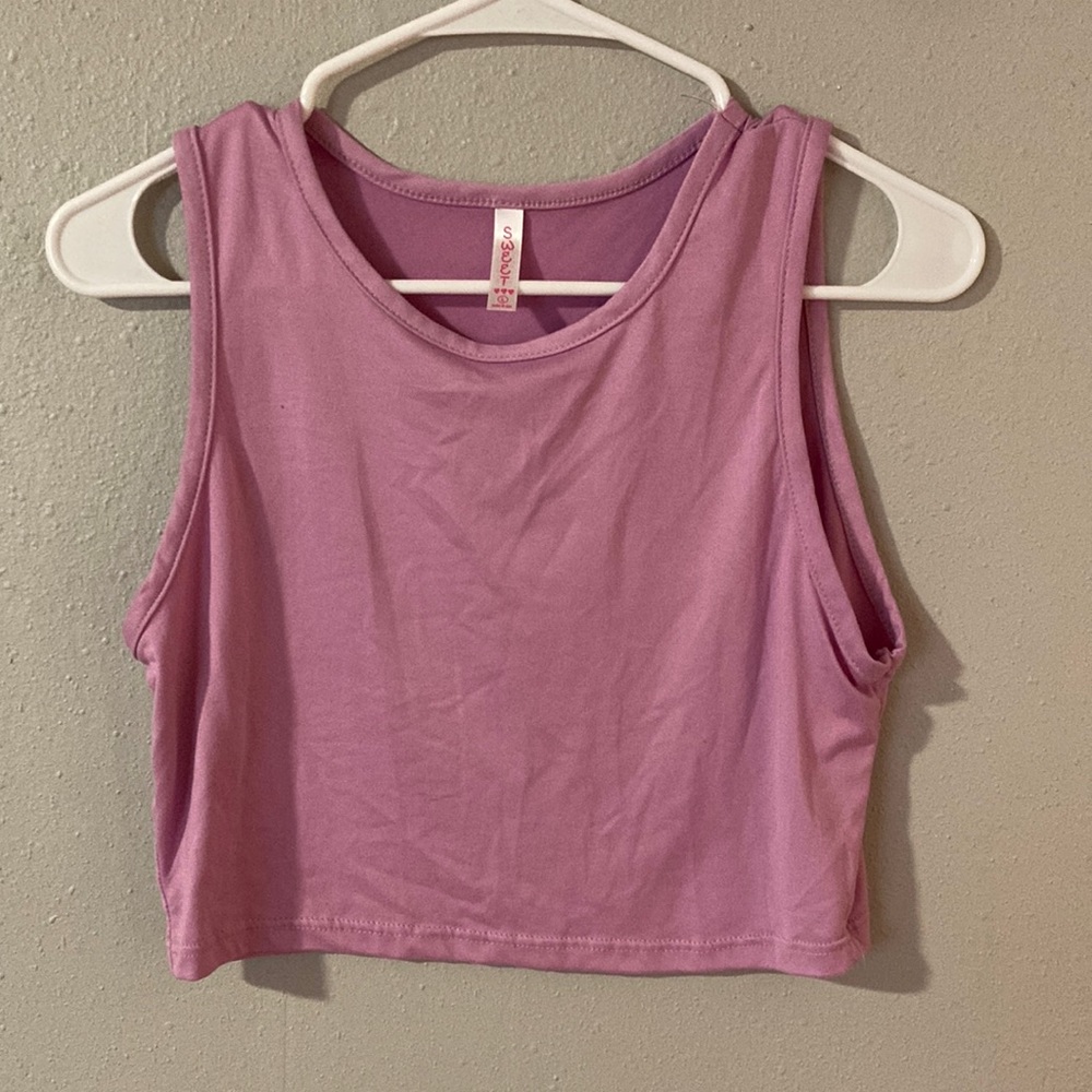 Pink Sweet brand cropped tank, size girls Large